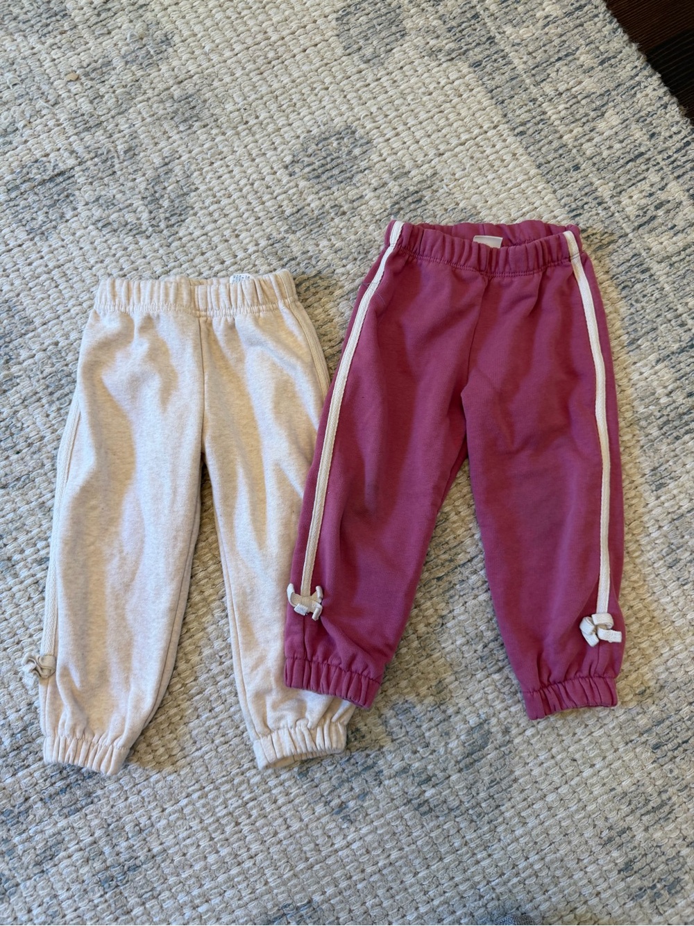 Zara Kids Sweatpant bundle Cream and Berry